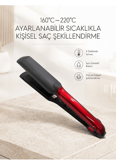 160 220 Isı Ayarlı Saç Düzleştirici Seyahat Tipi Hafif Model Aklby-bsva58 Diğer