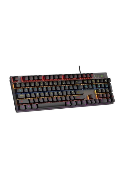 Mk104 Rgb Mekanik Gaming Klavye Kablolu Oyuncu Klavyesi- 104 Tuşlu, 26 Tuş Anti-ghosting, Multimedya Ve Işık Denetimli Siyah