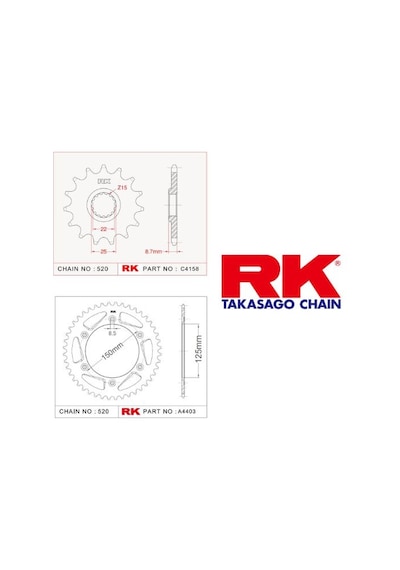 Rk Dişli Seti Ktm Exc 250 05-17, Exc-f 250 10-16