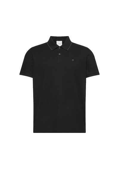 Calvin Klein Erkek Ss Refined Pique Klasik Polo T-shirt - Siyah Black