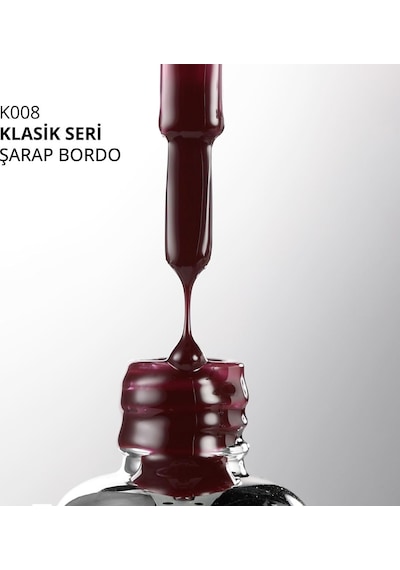 Kalıcı Oje K008, Şarap Bordo, 10 Ml