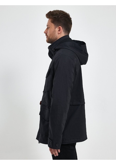 Ltb Kapüşonlu Dik Yaka Lacivert Mont Lacivert 2XL
