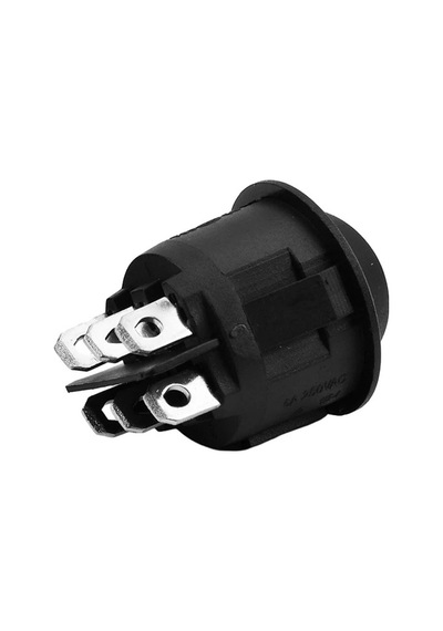 Yuvarlak Anahtar On-off-on 6p Siyah Ic-134-6