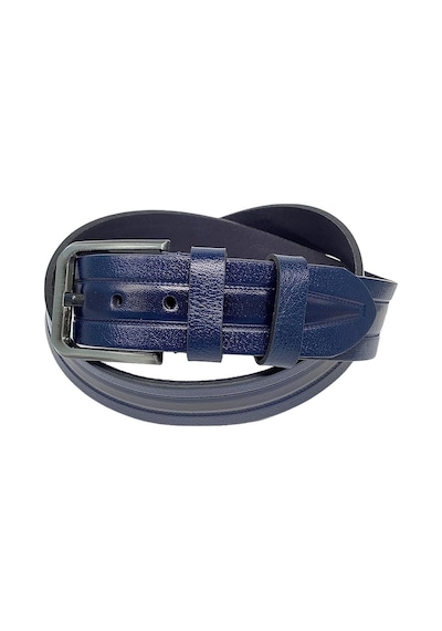 Süzer Deri 4.5 Cm Spor %100 Hakiki Manda Derisi Lüks Kemer Lacivert Desenli Lacivert