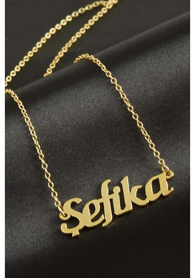 Gld-spt- Şefika İsimli Kolye -sarı altın