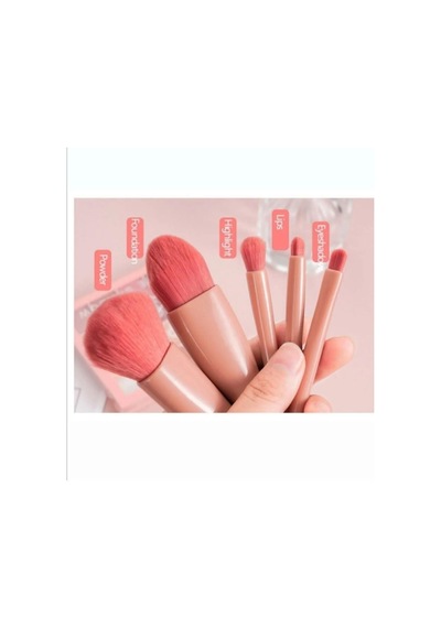 Masis -taşınabilir Aynalı 5'li Makyaj Fırça Seti Profesyonel Allık Dudak Kaş Kapatıcı/makeup Brush Belirtilmemiş