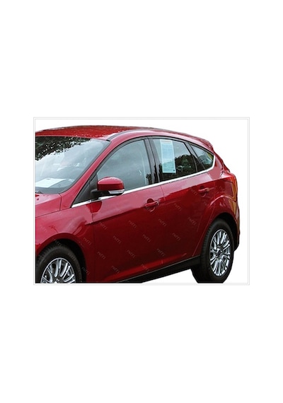 Ford Focus 3 Hb Krom Cam Çıtası 8 Prç. 2010-2018 Paslanmaz Çel...