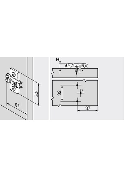 Blum Clip Menteşe Tabanı