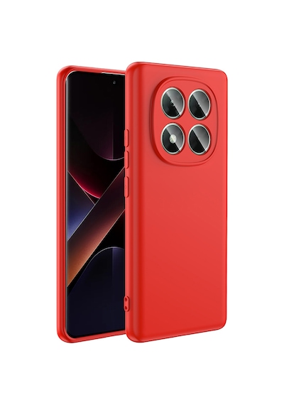 Xiaomi Poco X7 Kılıf Yumuşak Silikon Kamera Korumalı Lansman Pazarplus Kırmızı
