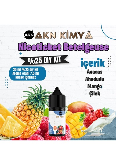 Nicoticket Betelgeuse Yoğun Dıy Kit Çilek Ananas Mango Gıda Aroması %25 Oranda Aroma İçerir Hazır Değildir 30 Ml
