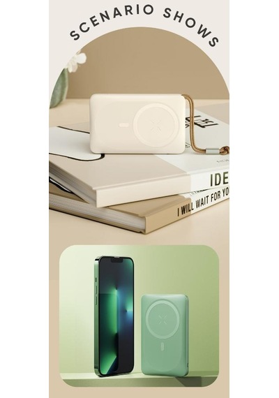 Rock P89 10.000 Mah 20w Magsafe Kablosuz Şarjlı Powerbank Siyah