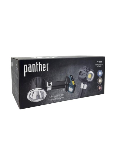 Panther Pt-4810 Usb Şarjlı 4000 Lümen Avcı El Feneri Beyaz