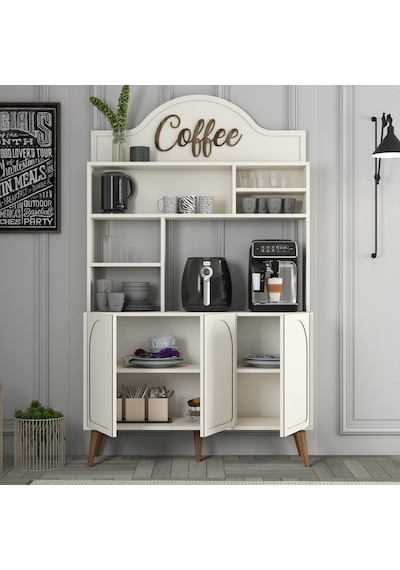 Lyon Kahve Köşesi 120cm - Krem / Ceviz