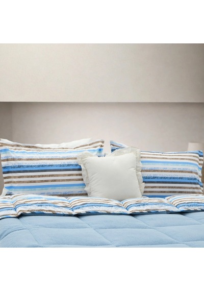 Sherpa Comforter Çift Kişilik Uyku Seti - Mavi
