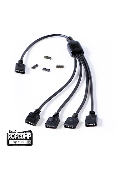 Ropcomp Pc Kasa Ve Led Aydınlatma İçin 4 Çıkışlı 4-pin Rgb Splitter 30 Cm