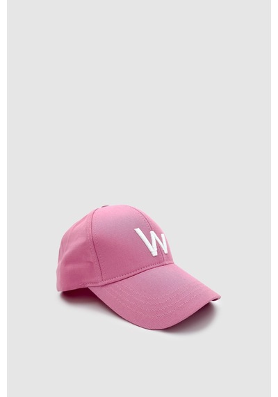 Wuclo W Nakışlı Ayarlanabilir Unisex Spor, Günlük Ve Outdoor Şapka / Kep Pembe