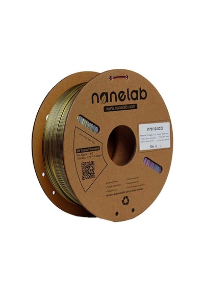 Nanelab Üç Renk Silk Pla Filament - Altın-fuşya-siyah - 1.75mm - 1kg