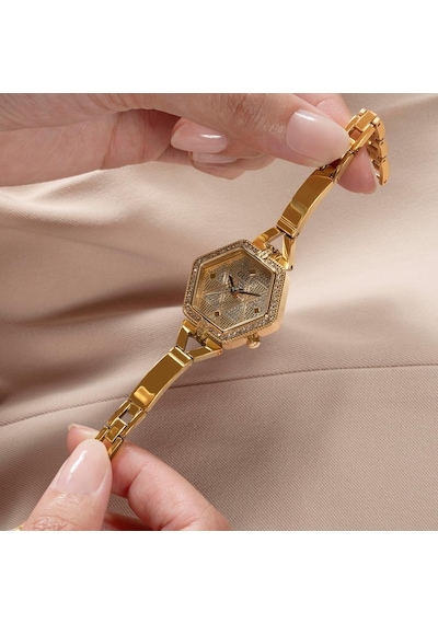 Guess Gugw0680l2 Altın Kaplama Taşlı Kadın Kol Saati