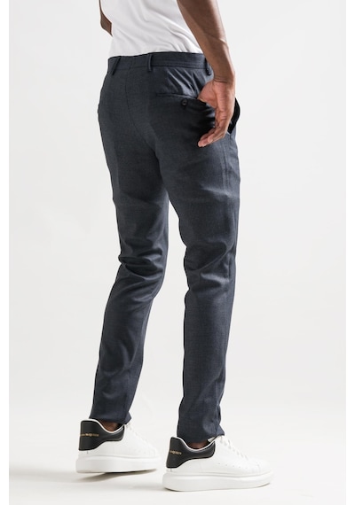 Ecer Slimfit Bitik Kareli Boru Paça Kışlık Erkek Kumaş Pantolon 001
