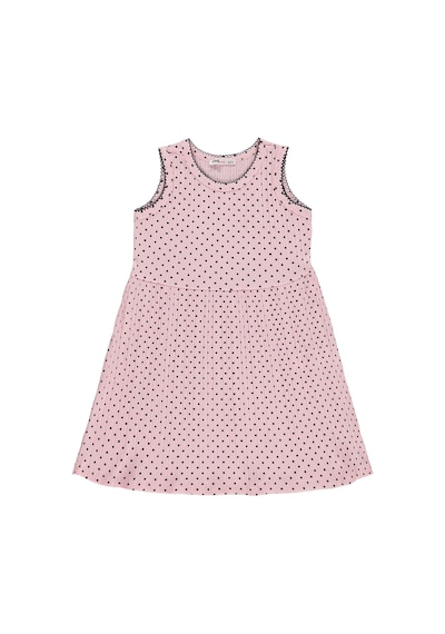 Civil Girls Puantiyeli 6-9 Yaş Elbise - Pembe Gülkurusu