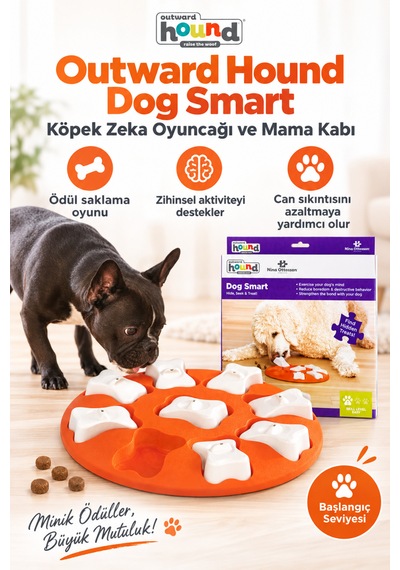 Outward Hound Nina Ottosson Dog Smart Köpek Zeka Oyuncağı Ve Yavaş Beslenme Mama Kabı Seviye 1