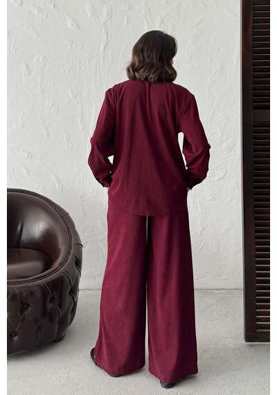Verymoda Fitilikadife Pantolon F1996 Bordo