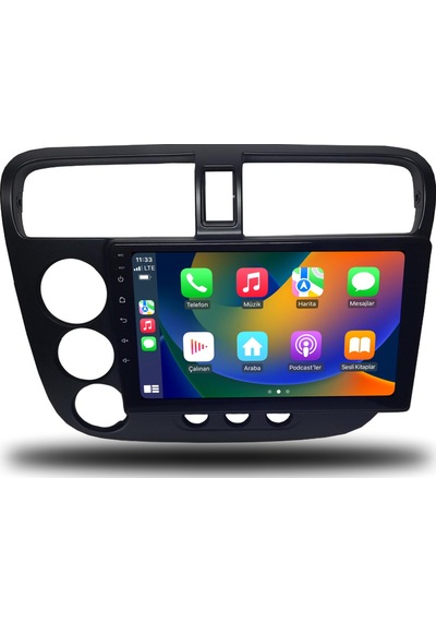 Honda Civic V-tec 2001-2006 8+256 Gb Android Multimedya Sistemi Teyp Yazılımsal 9"