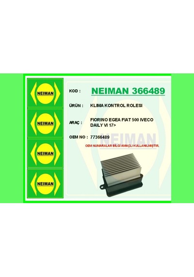 Klıma - 429 - Kontrol Rolesı Fıorıno Egea Fıat 500 Iveco Daıly - Dpmıx-hb - Vı 17-