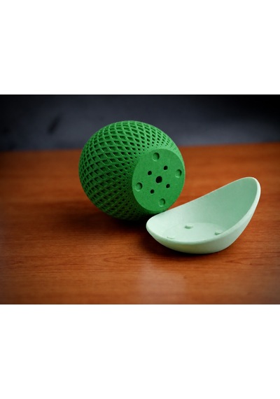 Bezos 3d Baskı Küre Saksı - Kafes Dokulu İki Parçalı Dekoratif Saksı - Yeşil-mint 22