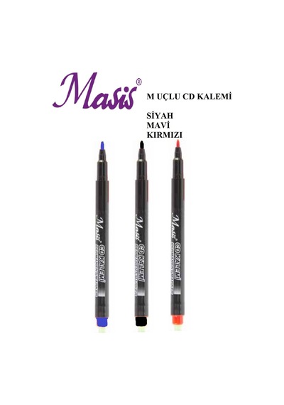 Cd Kalemi M Uçlu 3'lü Set 3 Farklı Renk Karışık