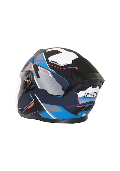 Gp Nero Mks006-mbc5b Şeffaf Vizörlü Motosiklet Yarım Kask Siyah Mavi Gri