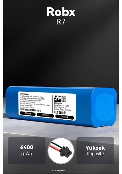 Robx R7 6400mah Robot Süpürge Bataryası K.k