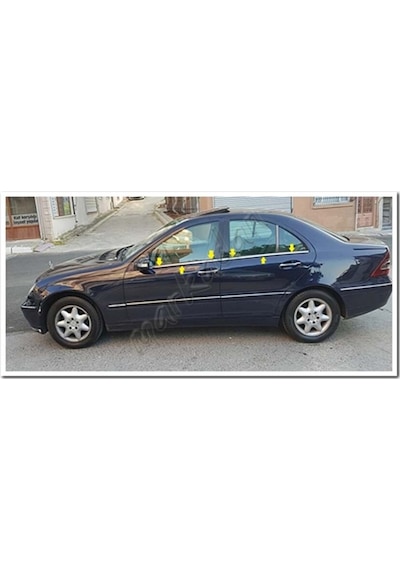Db Chrome Mercedes C W203 Cam Çıtası Nikelajı 2001-2007 4 Parça P