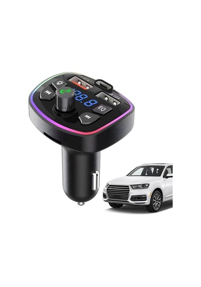 Pdateknoloj Q7 Pd 20w Araç Fm Transmitter 5.3 Bluetooth Araç Kiti 2usb Port, 1type-c Hızlı Şarj Çıkışlı Çakma