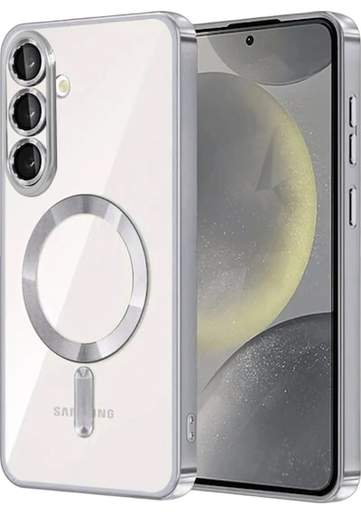 Samsung Galaxy S26 Plus Uyumlu Kılıf Kamera Lens Koruyuculu Magsafe Özellikli Telefon Kılıfı Kapak Titan Gri