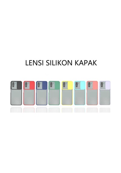 Noktaks - Xiaomi Uyumlu Xiaomi Redmi Note 10s - Kılıf Slayt Sürgülü Arkası Buzlu Lensi Kapak - Kırmızı T17188 Kirmizi
