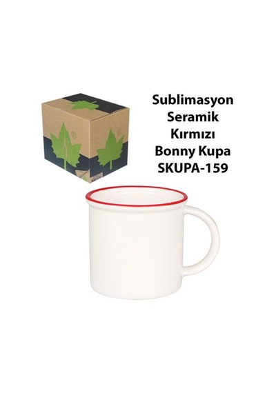 Sublimasyon Seramik Kırmızı Bonny Kupa - Kutulu