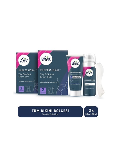Veet Professional Bikini Bölgesi Tüy Dökücü Krem Seti 50 + 50 Ml 2 Adet