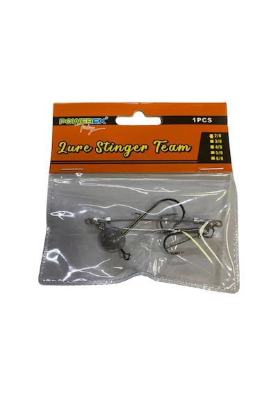Powerex Çelik Telli Jig Head + 3'lü İğne 2/0 10gr. Silikon Yem İğne Takımı Standart