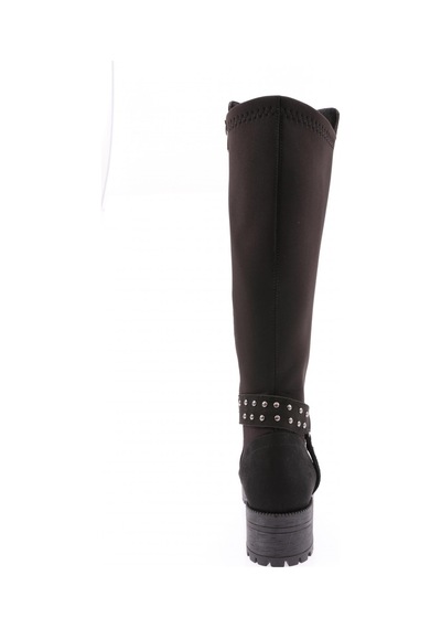 Dgn 607 Kadın Bilek Tokalı Zincir Detaylı Arkası Stretch Knee High Flats Çizme Siyah Süet Dgn 607 Kadın Bilek Tokalı Zincir Detaylı Arkası Stretch Knee High Flats Çizme Siyah Süet