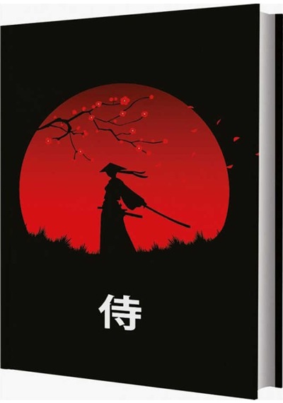 Deffter Japanese Samuray 14 20 Sert Kapak Çizgisiz Defter Standart