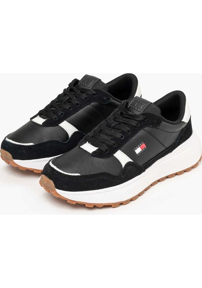 Tommy Hilfiger Kadın Marka Logolu Günlük Kullanıma Uygun Siyah Sneaker En0en03123 Bds