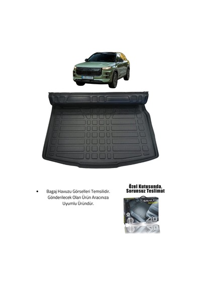 Sahler Jaecoo 7 4x4 2024+ Uyumlu 4.5d Premium Havuzlu Oto Paspas Ve Liner Marka 3d Bagaj Havuzu
