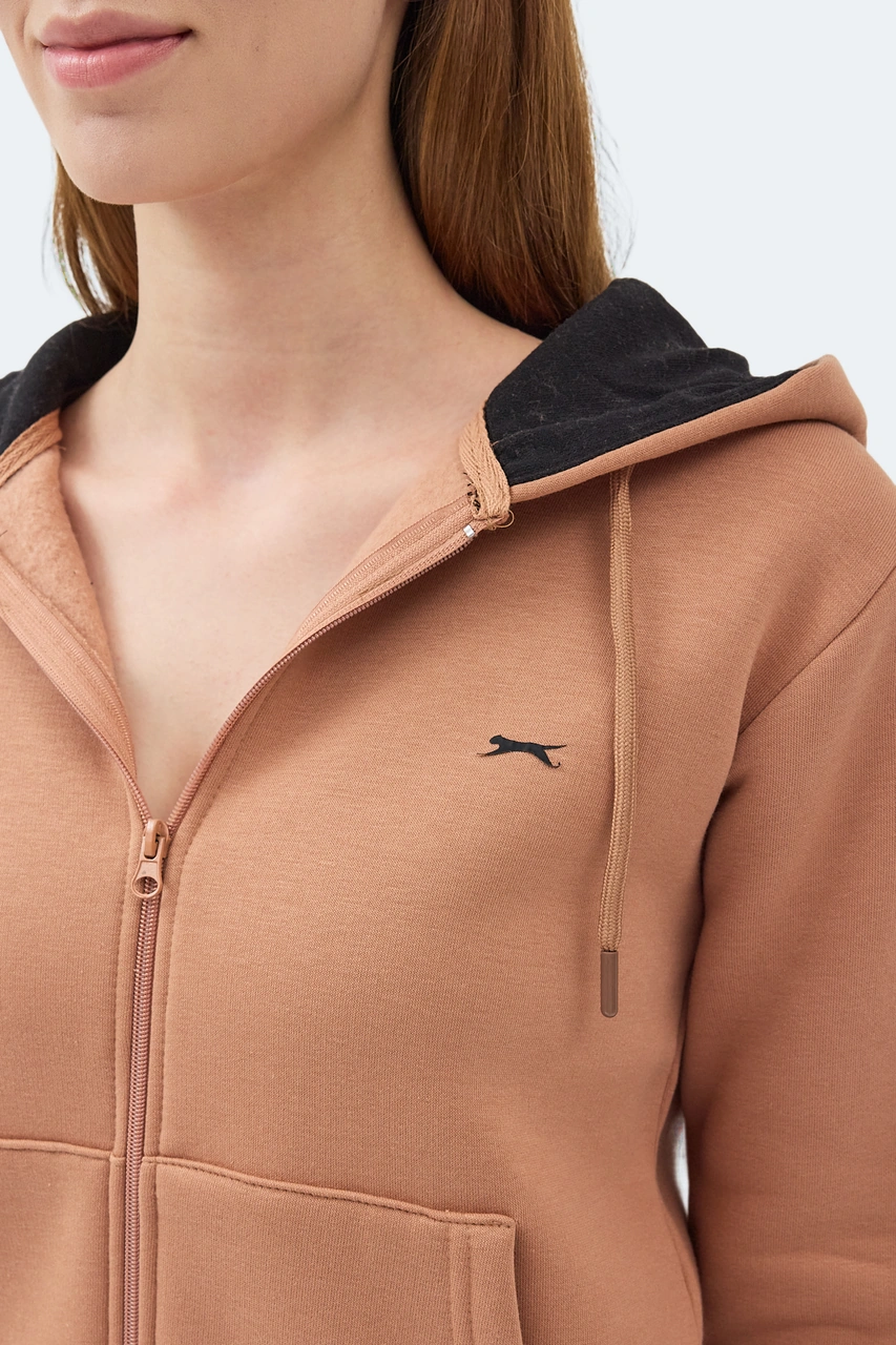 Slazenger Mılıo I Kadın Camel Sweatshirt Camel