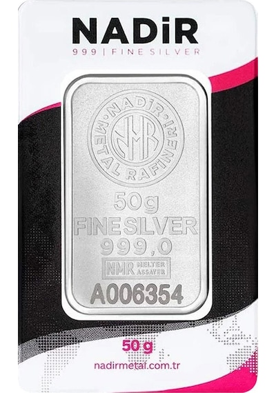 Nadirgold 50 Gr Gümüş Külçe