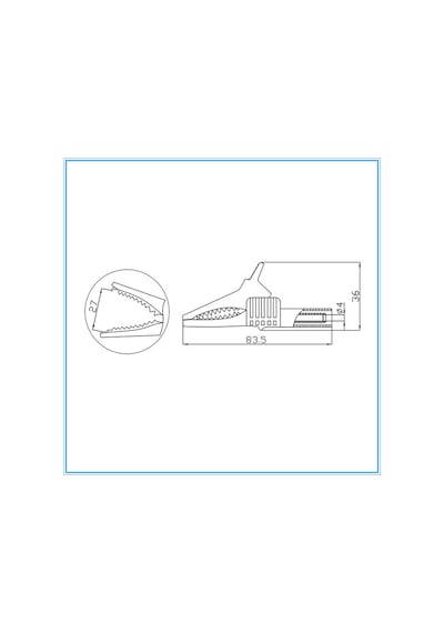 TİMSAH TEST KLİPS 85MM BANAN GİRİŞLİ BEYAZ