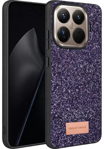 Onegif Xiaomi Mi 15t Pro Bright Simli Kapak - Derin Mor -
