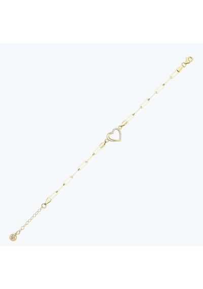 Altınbaş Altın Kalp Zincir Bileklik Blazn3822-2582 Renkli Altın