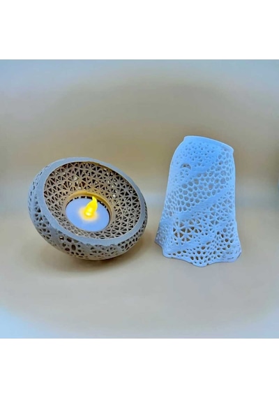 Mantar Tasarımlı 3d Dekoratif Tealight Lamba Tealight Dahil