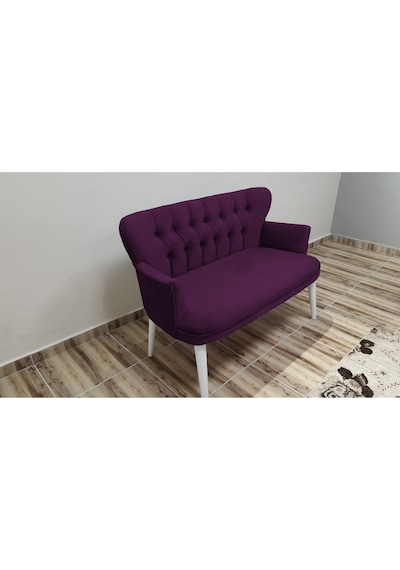 Azra Mobilya Ikili Balkon Koltugu- Kanepe - Bekleme Koltuğu-çayseti Koltugu- Mor Mor